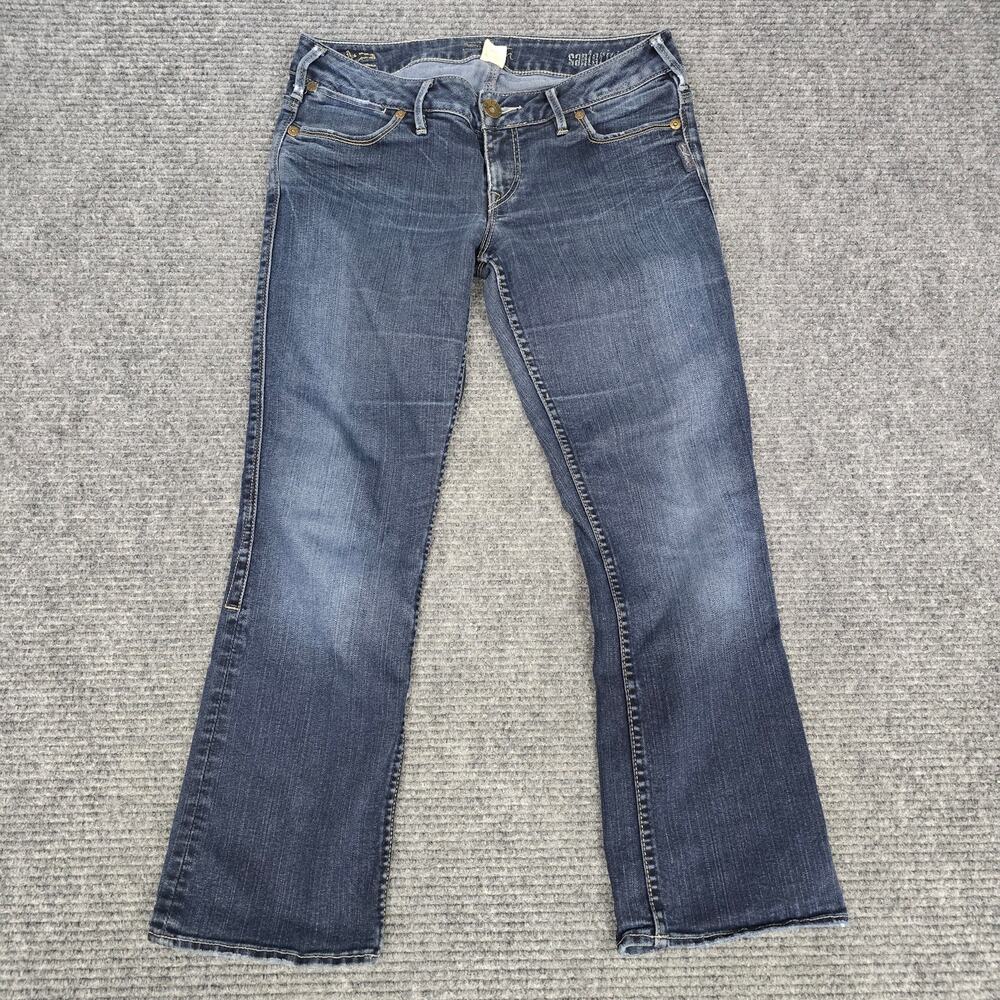 Silver Jeans Santorini Jeans Womens 29x26 Blue Low Rise Cropped Bootcut